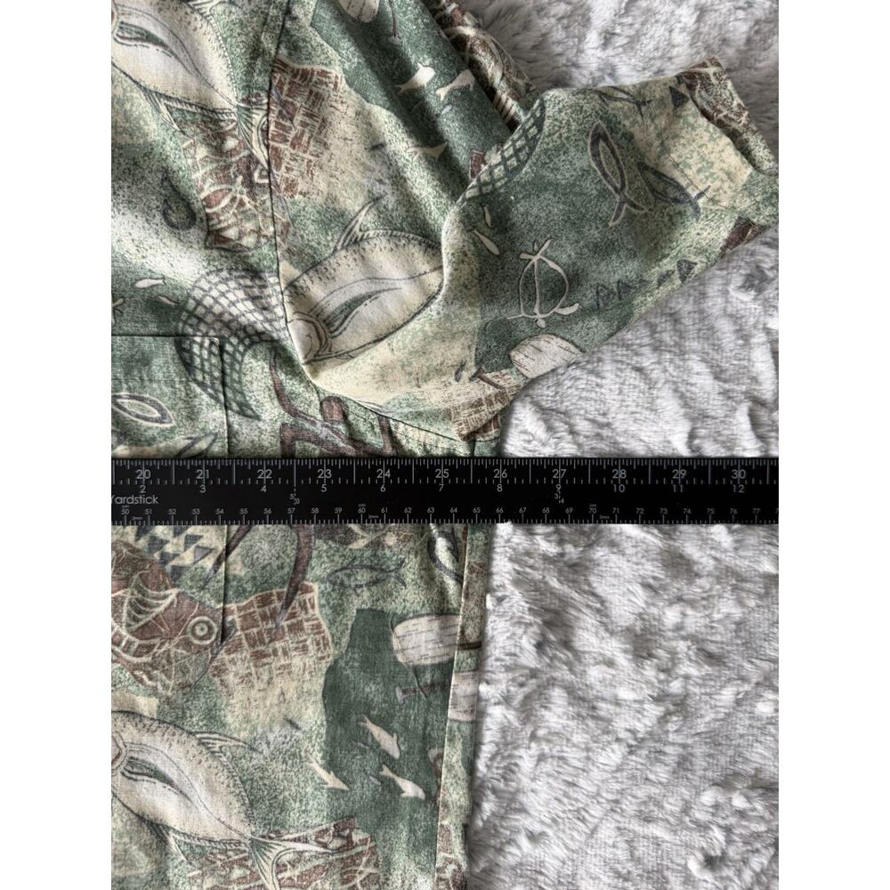 Hilo Hattie Hawaiian Shirt XL Made in Hawaii Fish Ocean Print Cotton Blend Aloha - Picture 5 of 5
